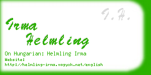 irma helmling business card
